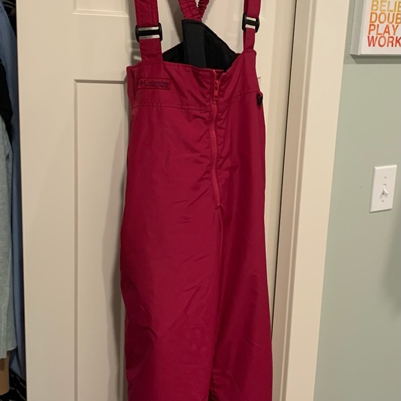Columbia Magenta Pink Snow Bib Overalls - Picture 1 of 10